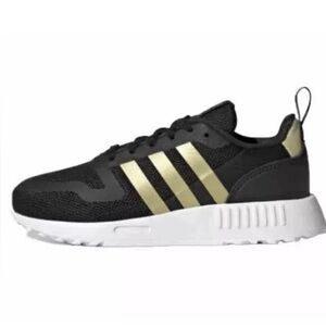 Adidas-MULTIX SHOES-Core Black /Gold Metallic/ Cloud White - Kid's-5.5-NEW!!